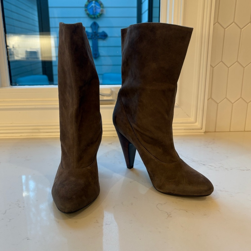 NWOT ASH Taupe/Gray Suede Women's Booties. Size 10. Retail price $195.
